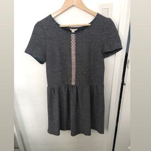 Anthropologie | blue drop waist dress